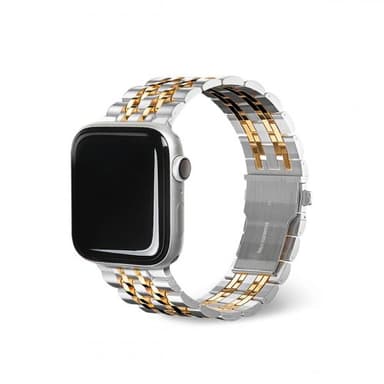 Apple Watch Metal Strap Jubilee Band Silver & Gold