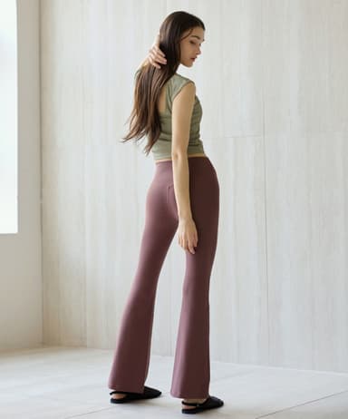Zero fat wide bootcut leggings DEVI-B0073-Cocoa