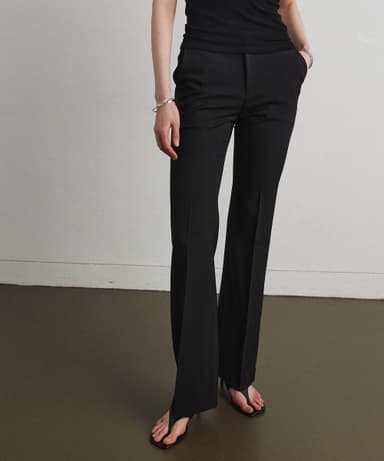 ESSENTIAL BOOTCUT SLACKS_BLACK
