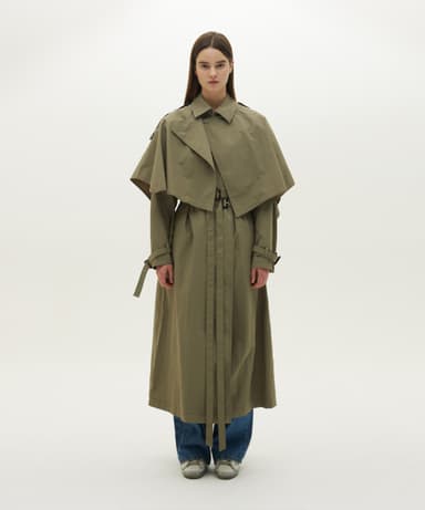 Cape trench coat