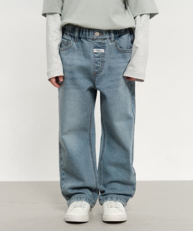 KIDS STRAIGHT DENIM PANTS blue
