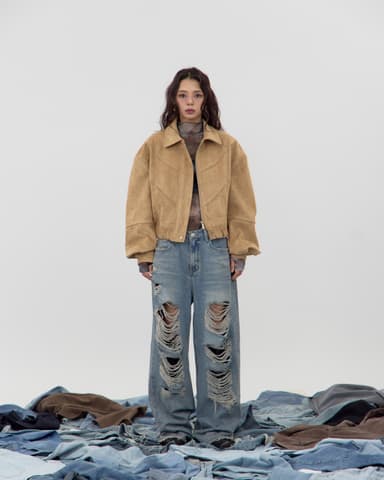 Dust Shell Suede Jacket (Sand) / 25FWJK001SD