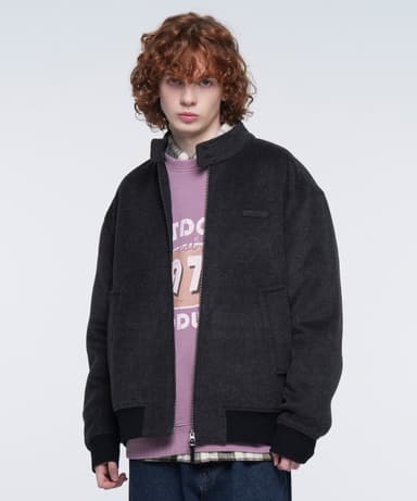 HARRINGTON ZIP UP (CHARCOAL)