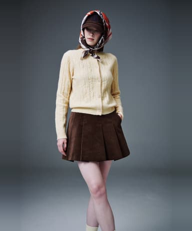 Corduroy Flap Pocket Skirt