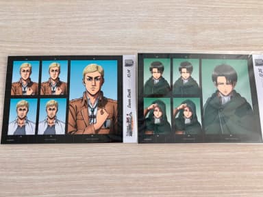 Attack on Titan Elvin, Levi ID photo sticker