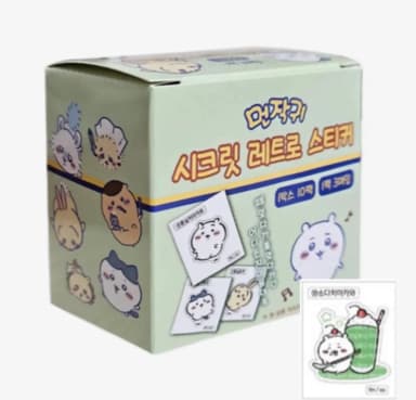 Sealed) Chiikawa Monjjakgi Secret Retro Sticker Ddiboo Seal Box